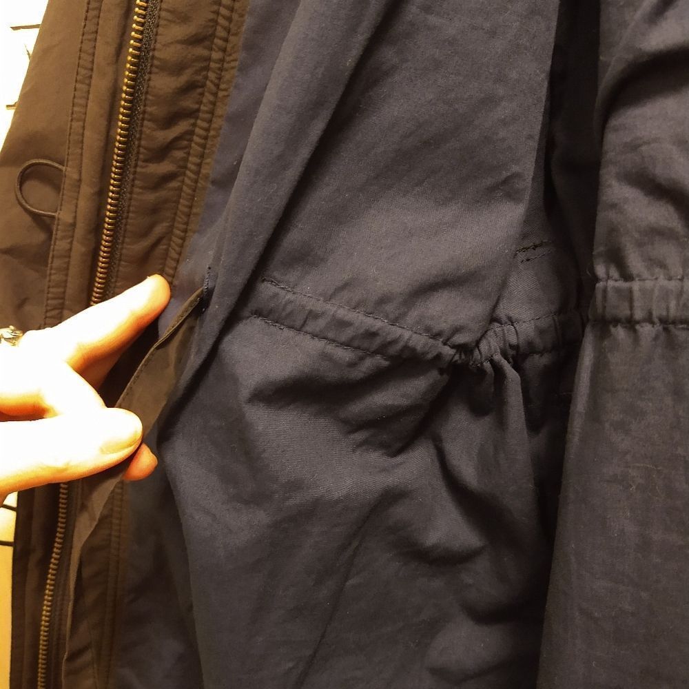 Vince Black Trench Style Belted Crew Neck Jacket - Picture 12 of 15